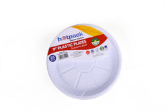 Round Plastic Plate White
