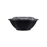 BLACK BASE SALAD BOWL WITH LID