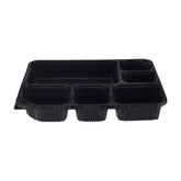 Black Base Rectangular Compartment Container Base
