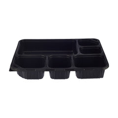 Black Base Rectangular Compartment Container Base