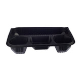 Black Base Rectangular Compartment Container