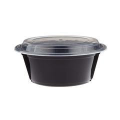 Black Base Round Container And Lid