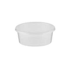 Clear Round Microwavable Container