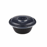 150 Pieces 25 Oz Black Base Heavy Duty Round Container