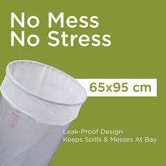 45 x 55 White Dust Bin Bag Roll (10 Gallons)