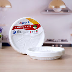 Round Plastic Plate White