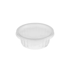 Plastic Ribbed Round Container with Lids