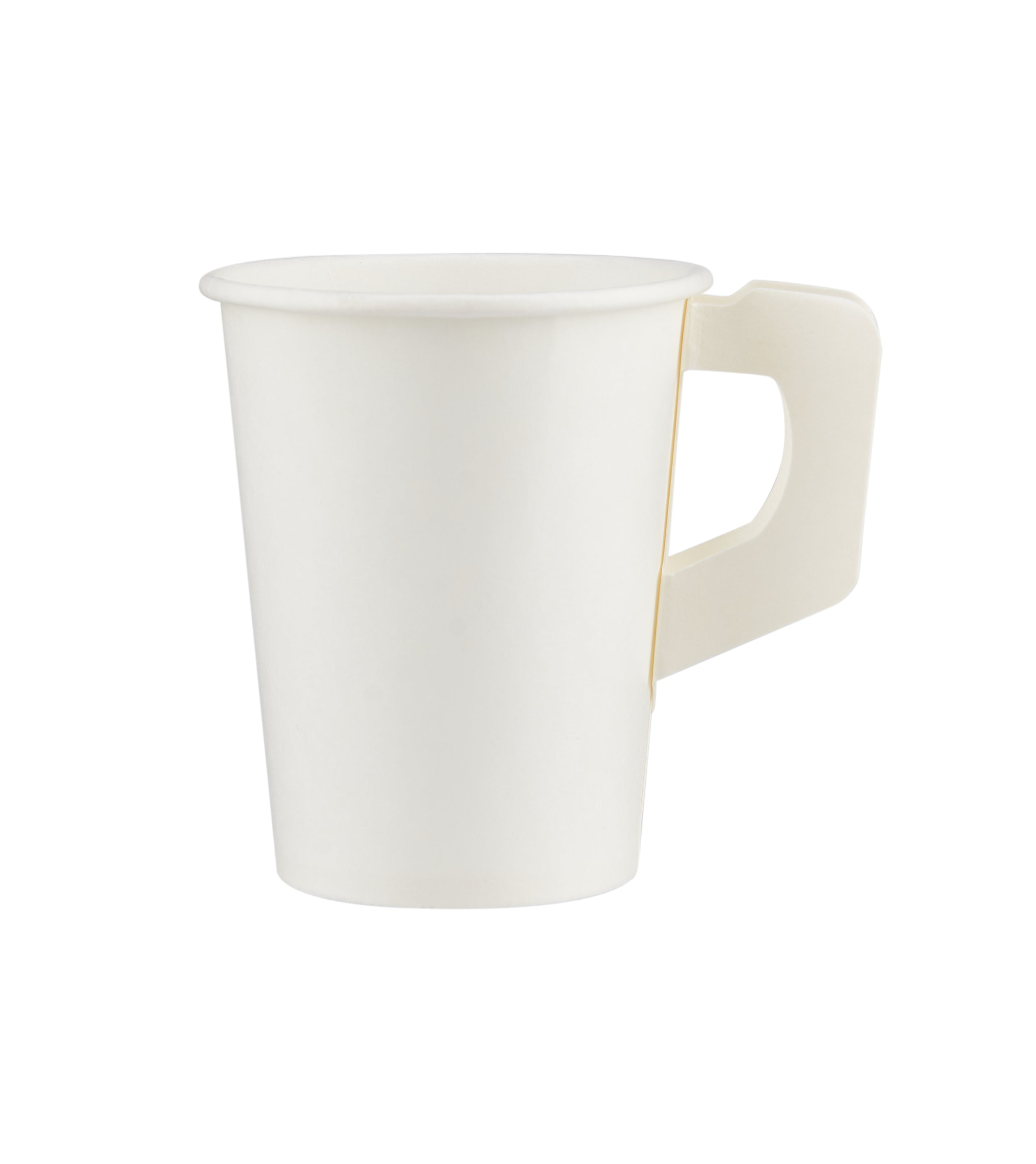 White Single Wall Paper Cups With Handle
