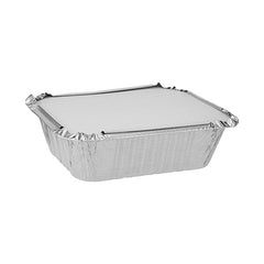 Aluminum Containers with Lid 8342 ( 420 CC ) 147 Mm Length x 122 Mm Width x 40 Mm Height | 10 Pieces - Hotpack Global