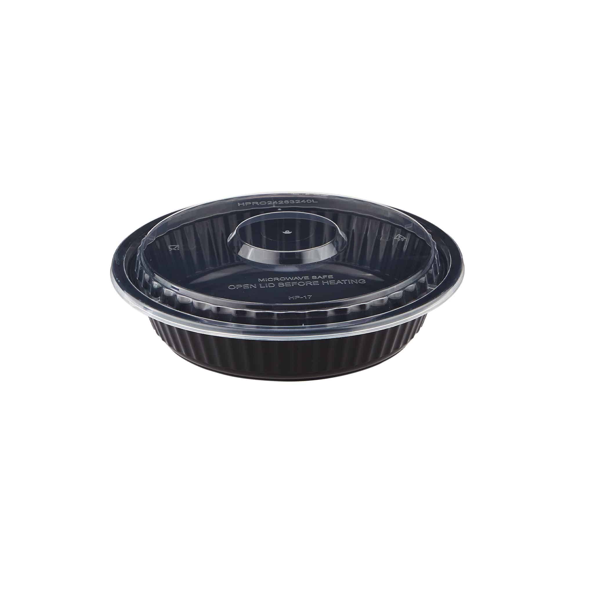 Black Base Round Container