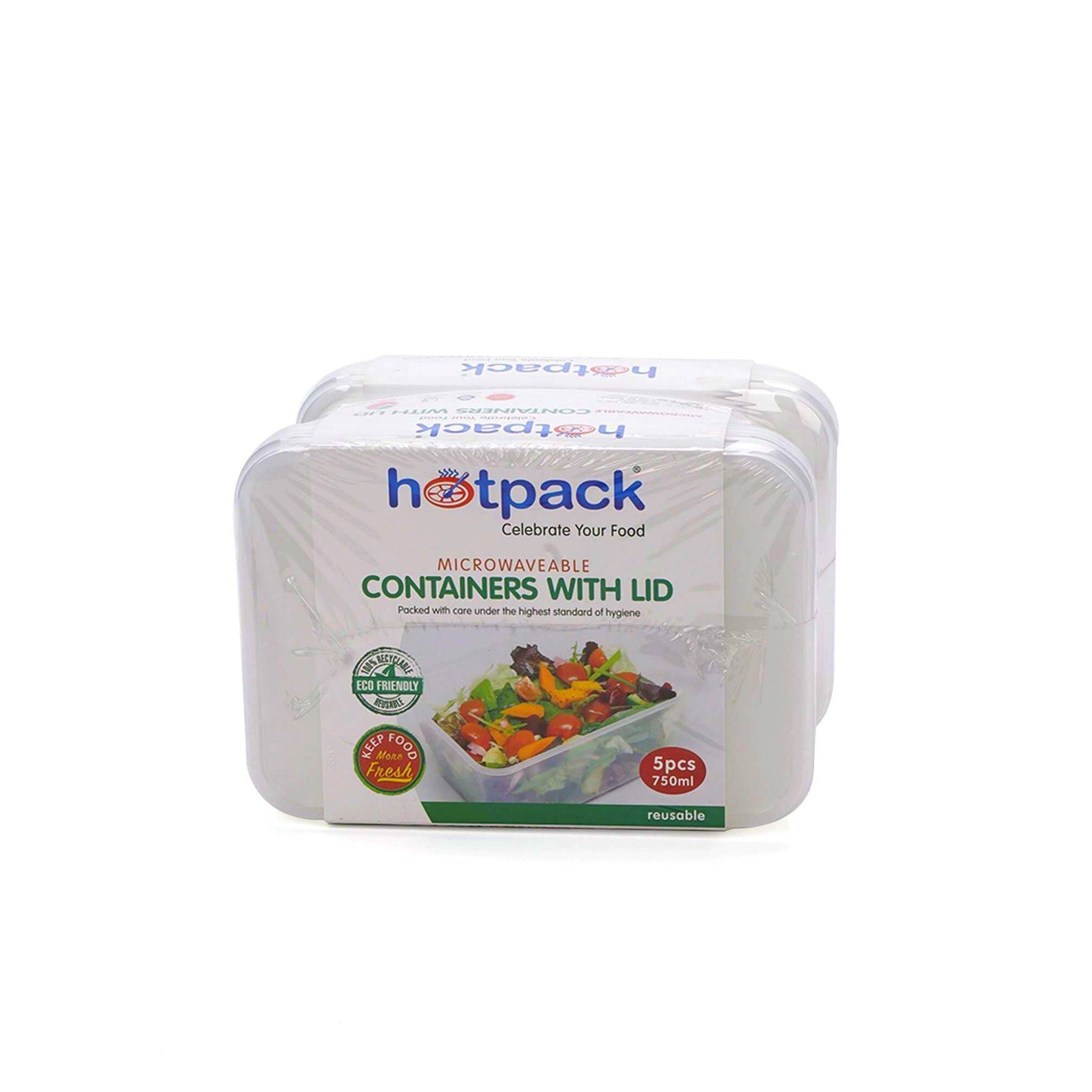 Microwavable Twin Pack Container 750 ml With Lid 10 Pieces