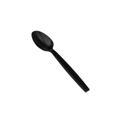 Spoon Black Plastic Individually Wrap