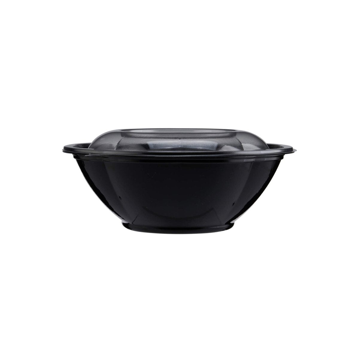 BLACK BASE SALAD BOWL WITH LID