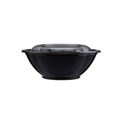 BLACK BASE SALAD BOWL WITH LID