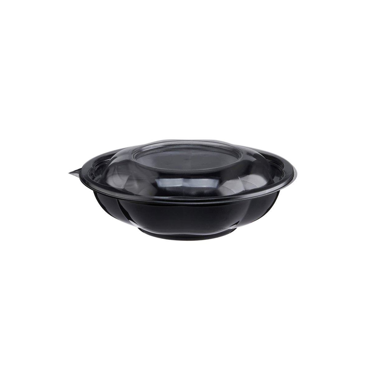 BLACK SALAD BOWL WITH CLEAR  LID