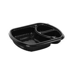 Black Base Rectangular 3-Compartment Container
