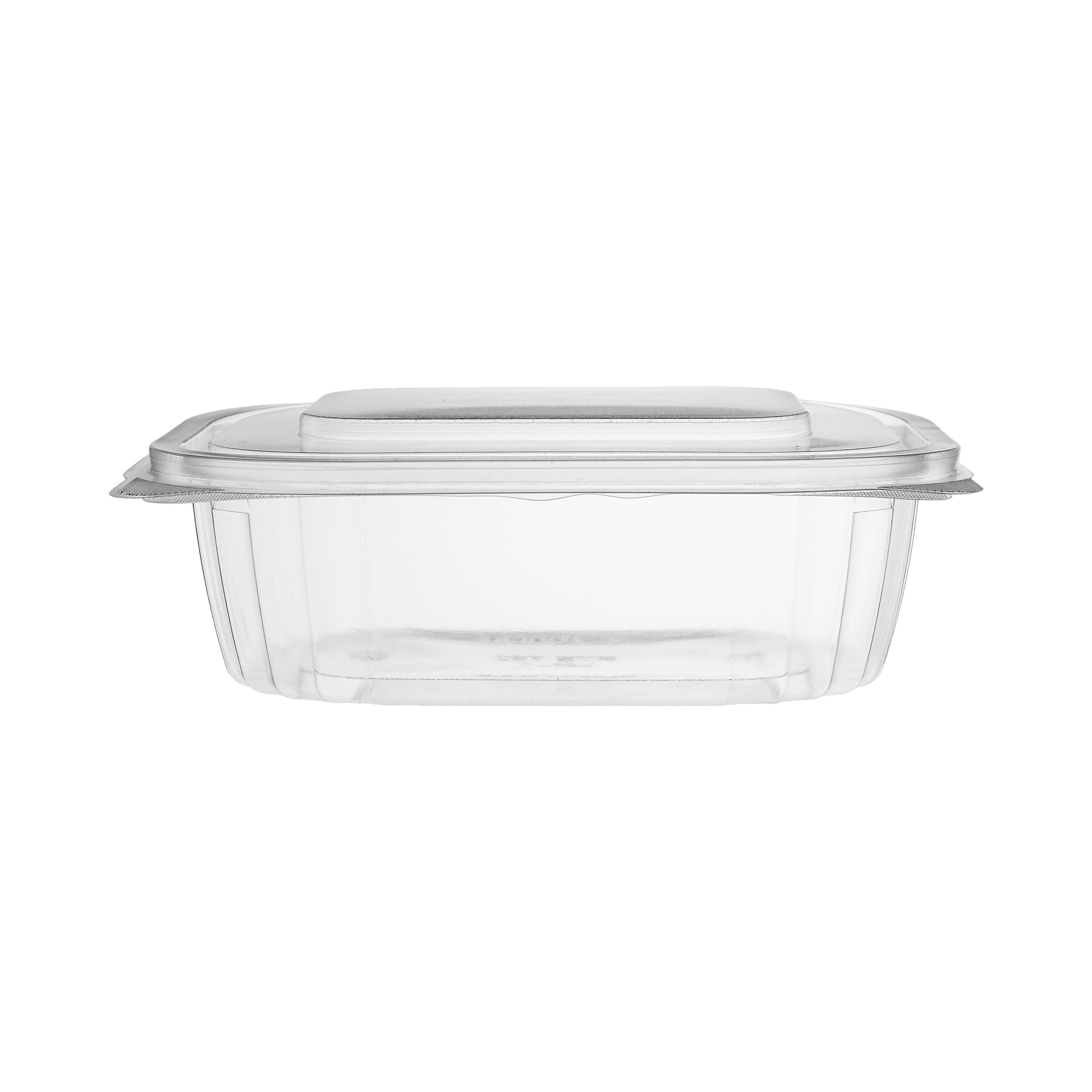 Clear PET -Hinged Oval Container with lid