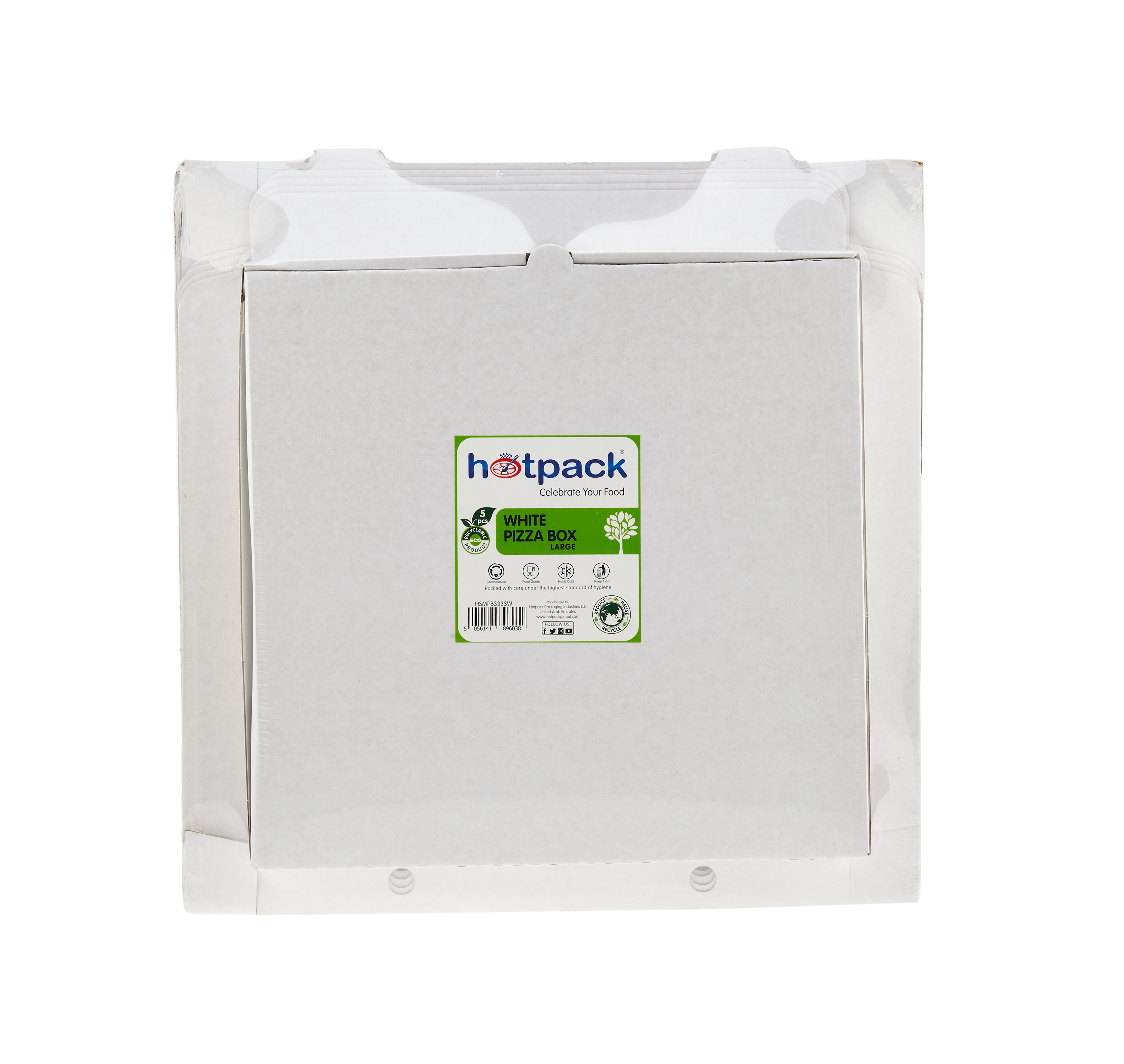 100 Pieces Plain White Pizza Box