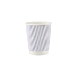 500 Pieces 16 Oz White Ripple Paper Cups