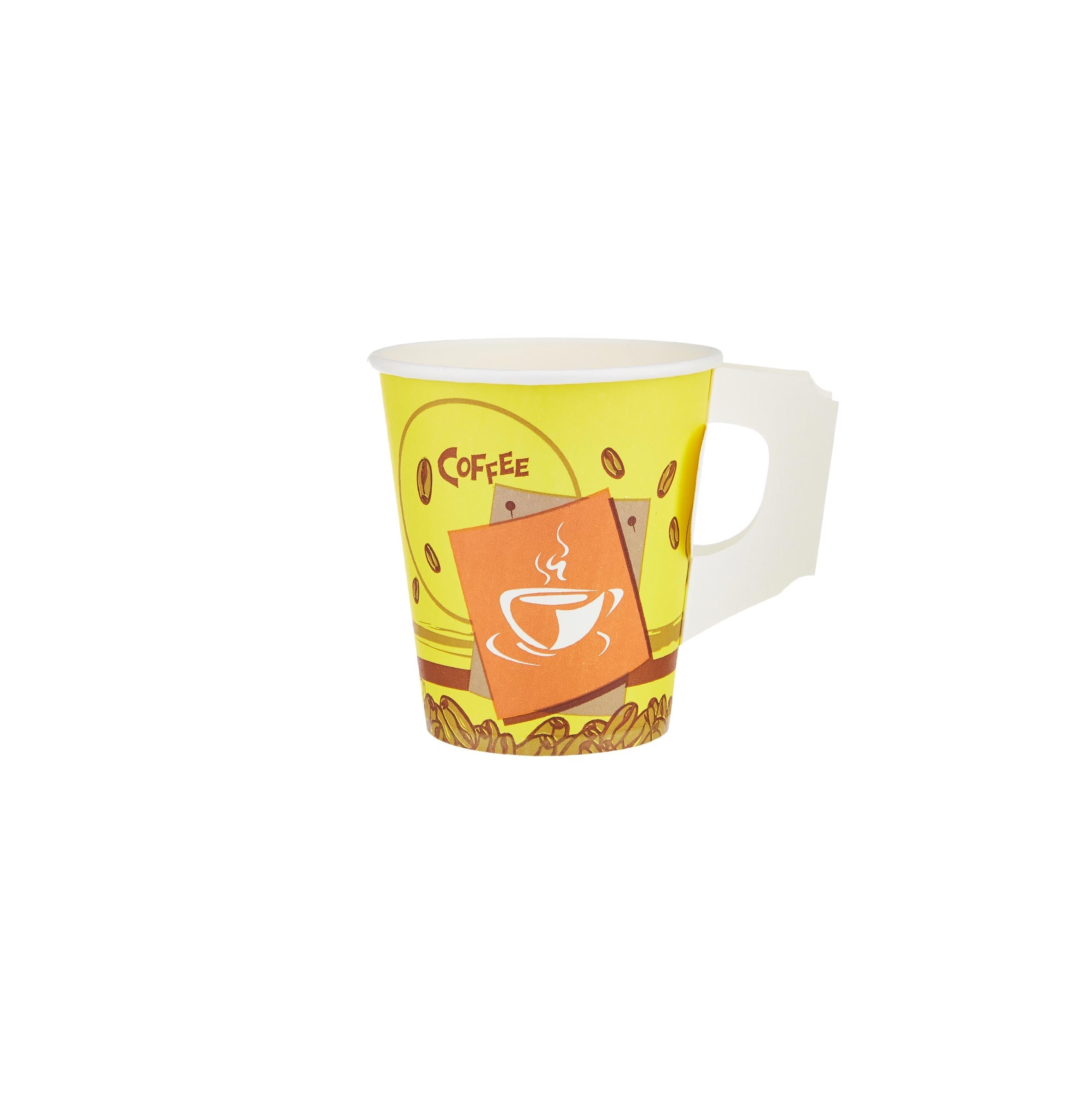 Printed Single Wall Paper Cups With Handle