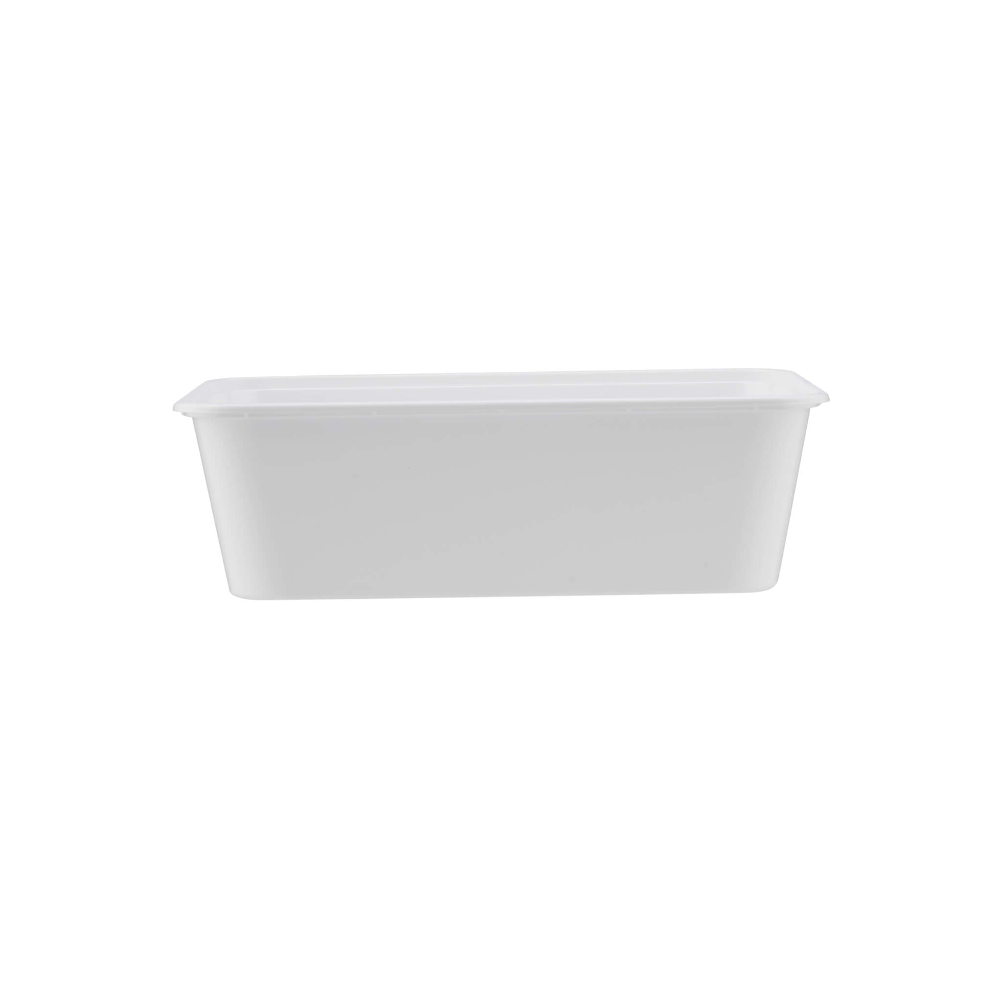 White Rectangle Microwave Container base