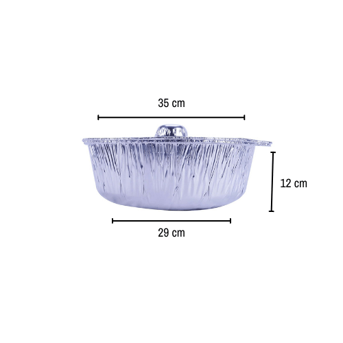 Aluminum POT Container With Lid- hotpackwebstore.com