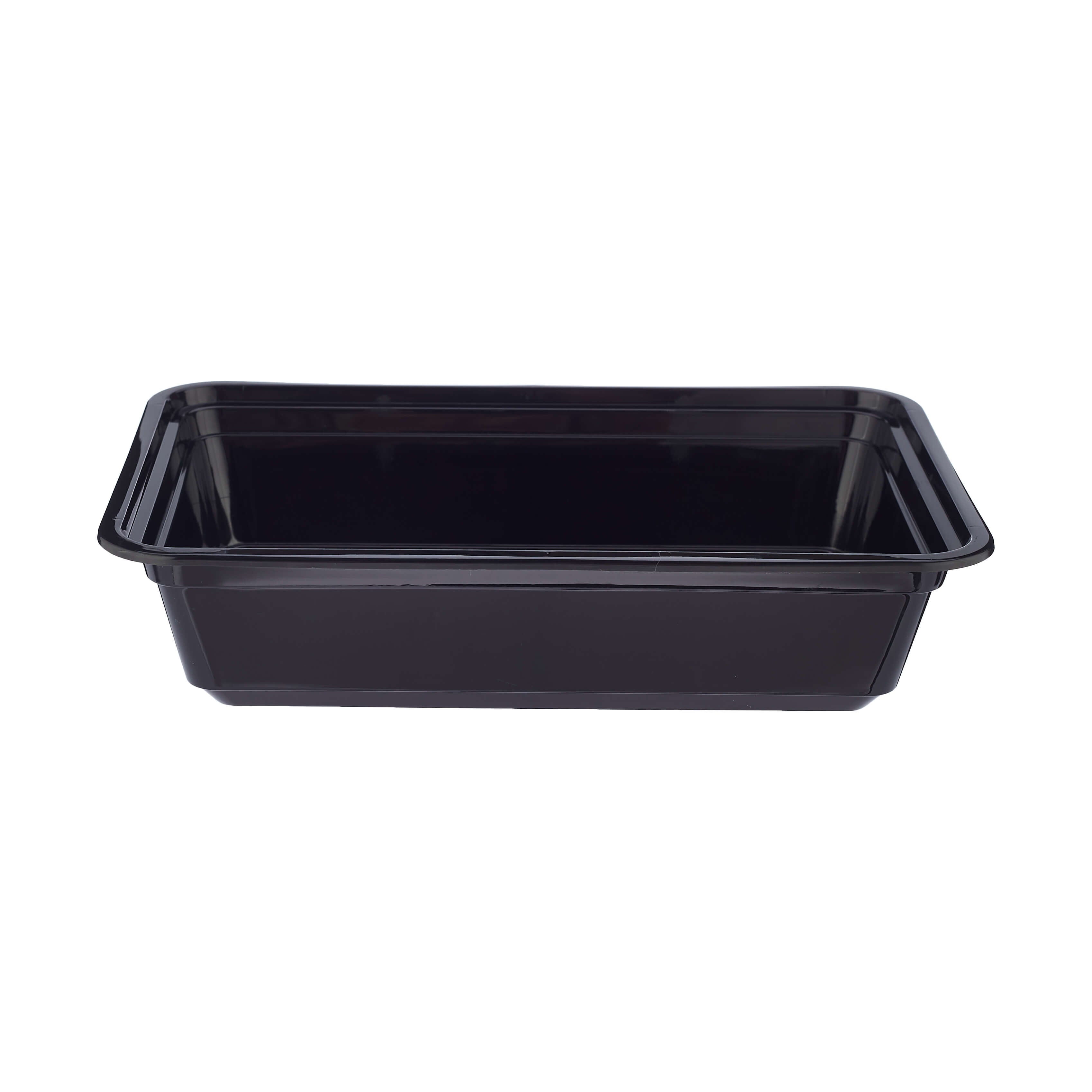 38 Oz Black Base Rectangular Container  - Hotpack Global