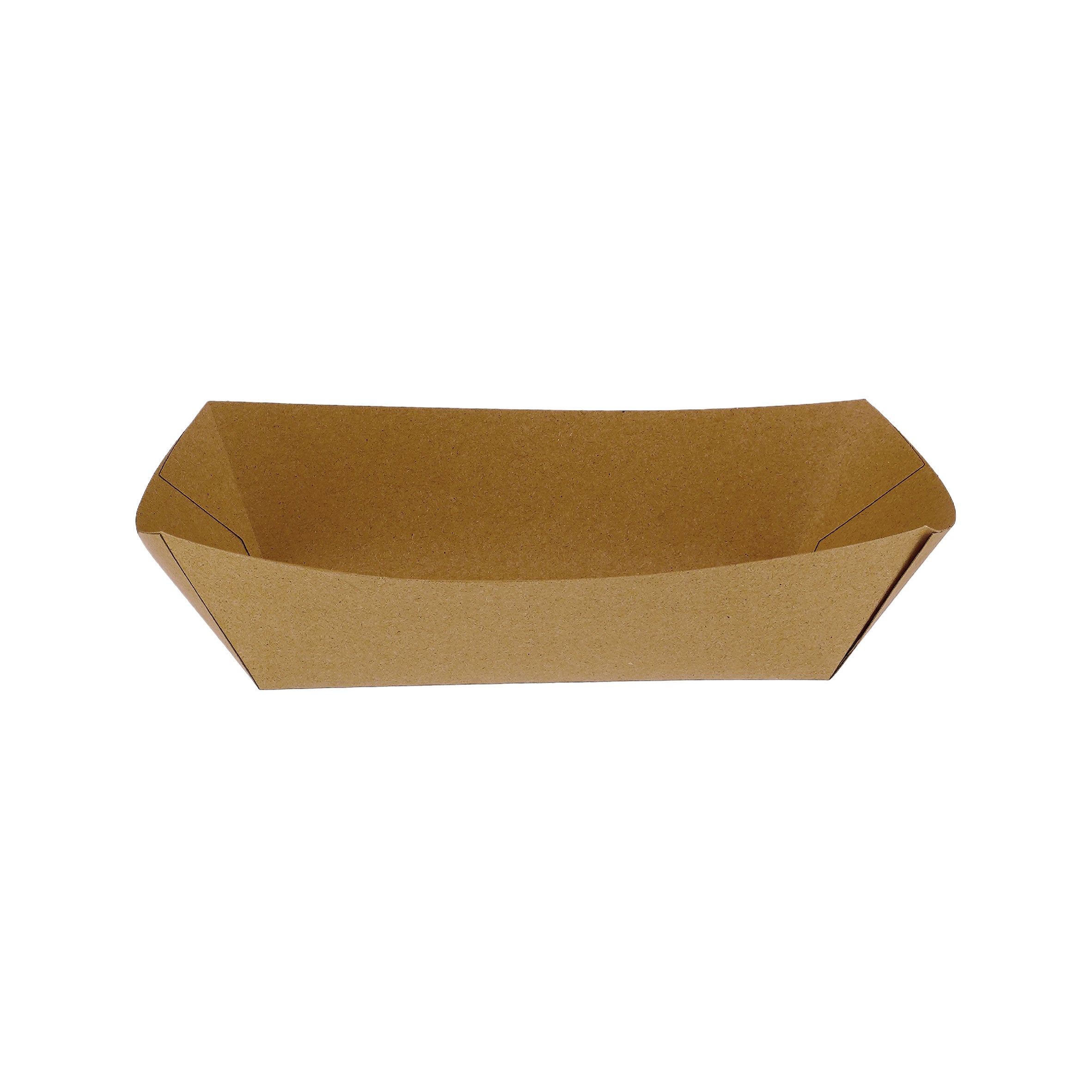 Large paper boat kraft tray brown - Hotpack global