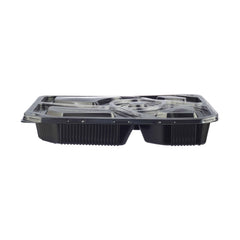 Black Base Rectangular Compartment Container