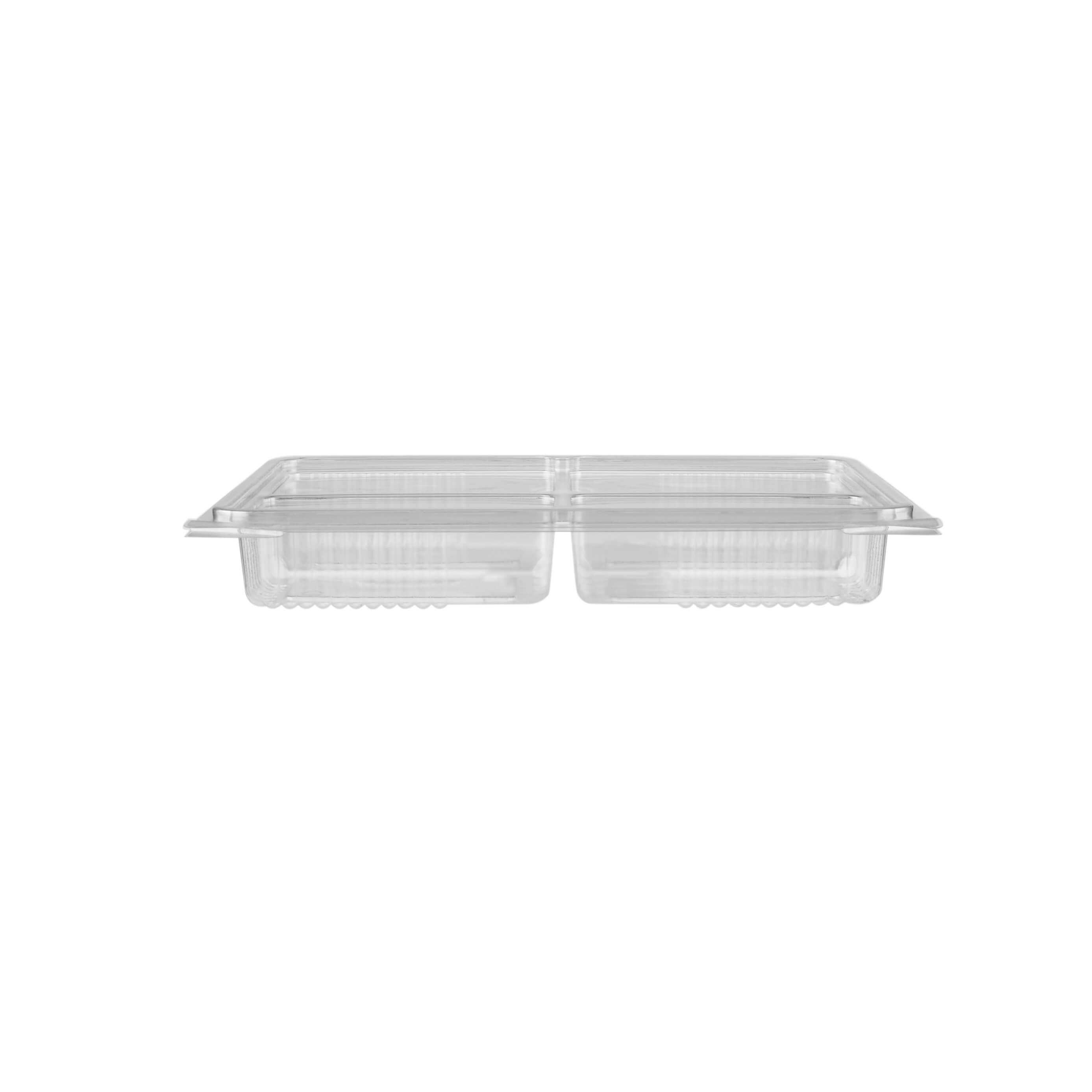 4 - compartment Clamshell PET container - hotpackwebstore.com