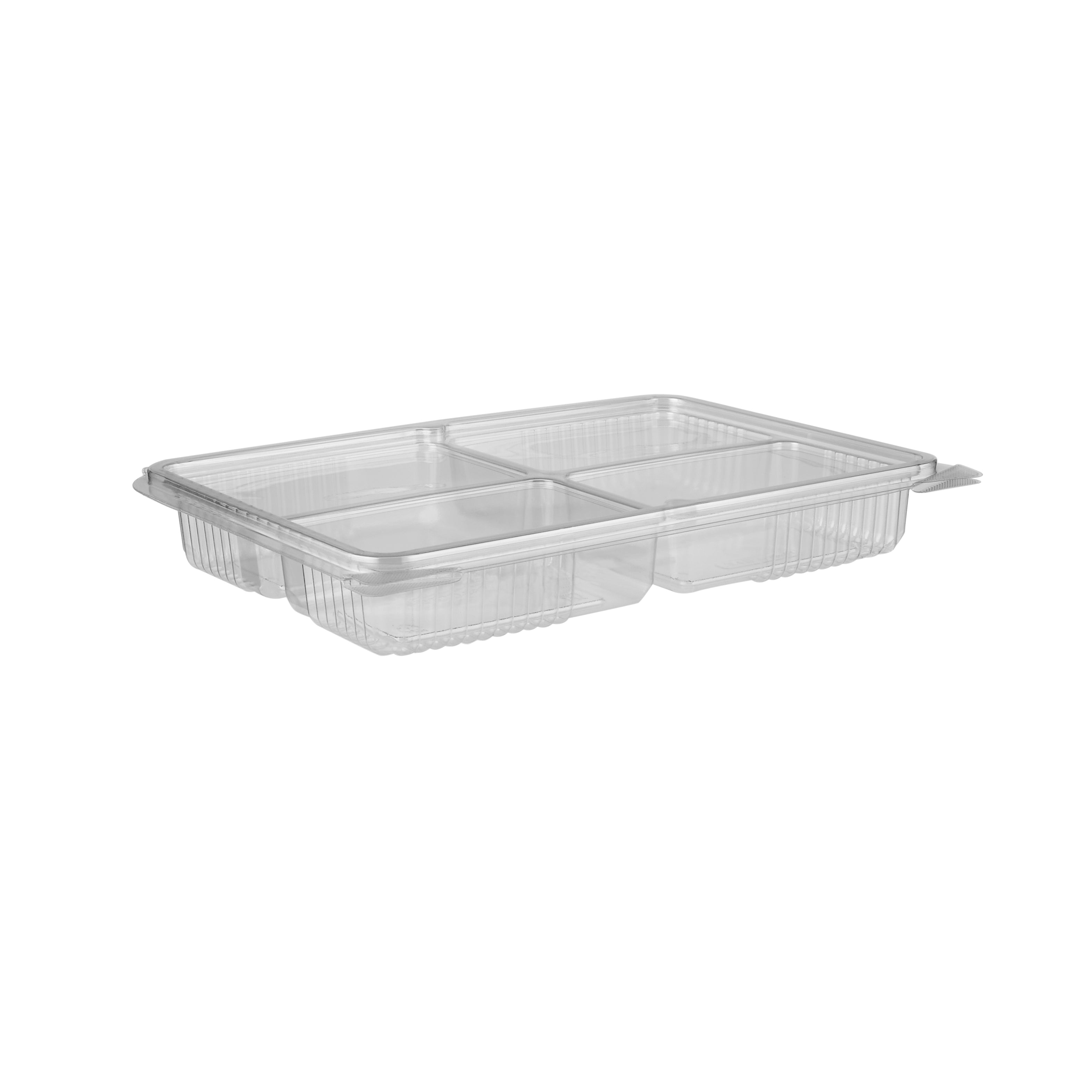 Clear compartment Clamshell PET container - hotpackwebstore.com