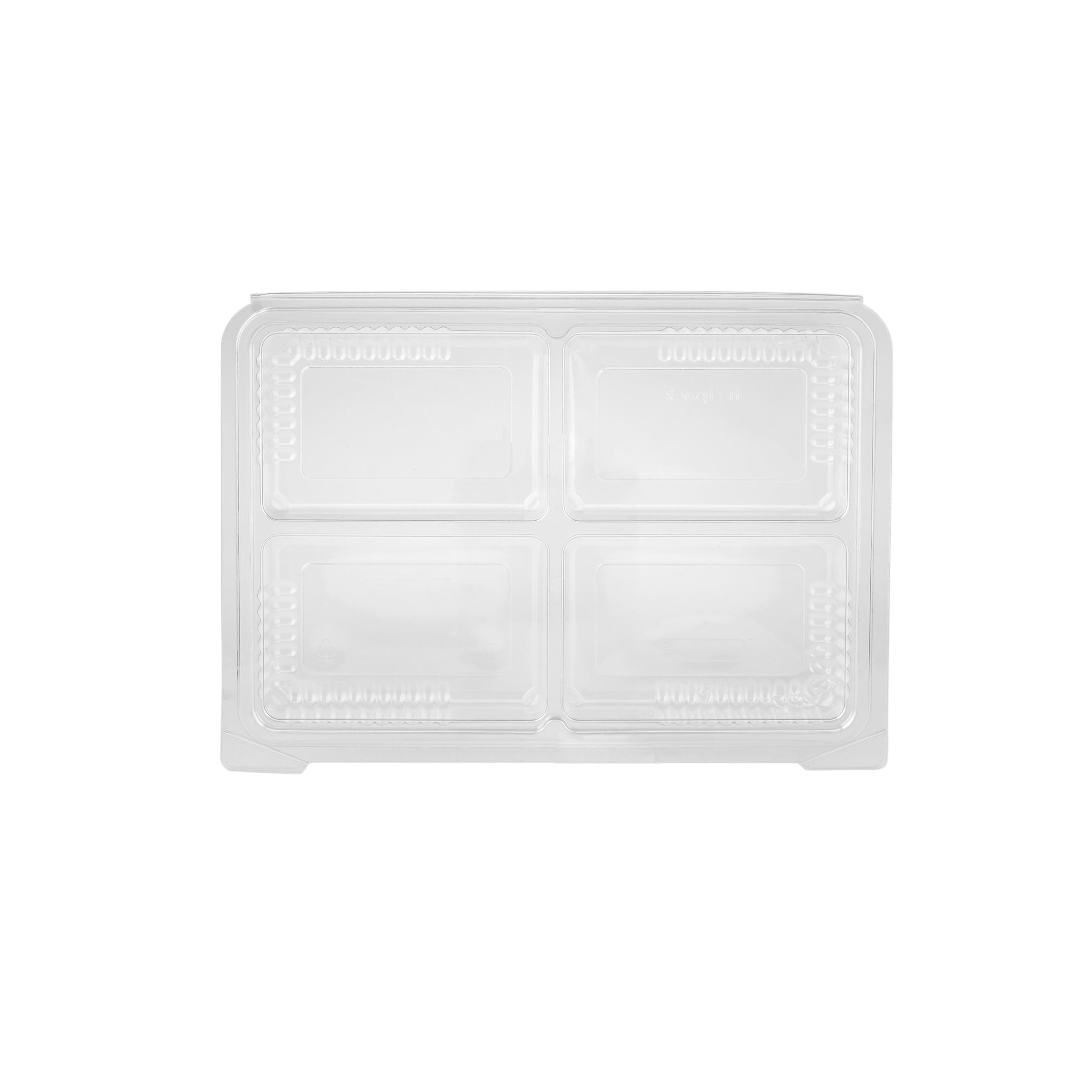 Clear compartment Clamshell PET container - hotpackwebstore.com