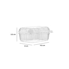 Clear PET- Punnet Hinged Container with lid