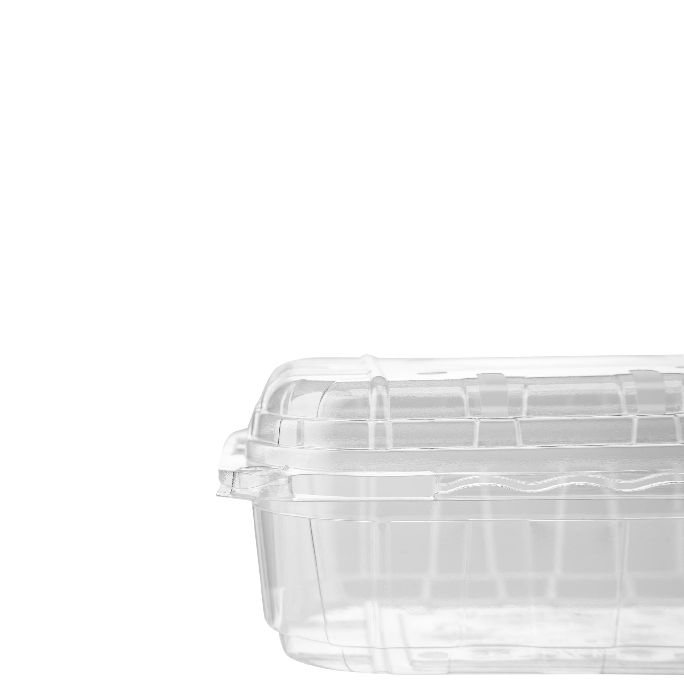 Clear  Punnet Hinged Container with lid
