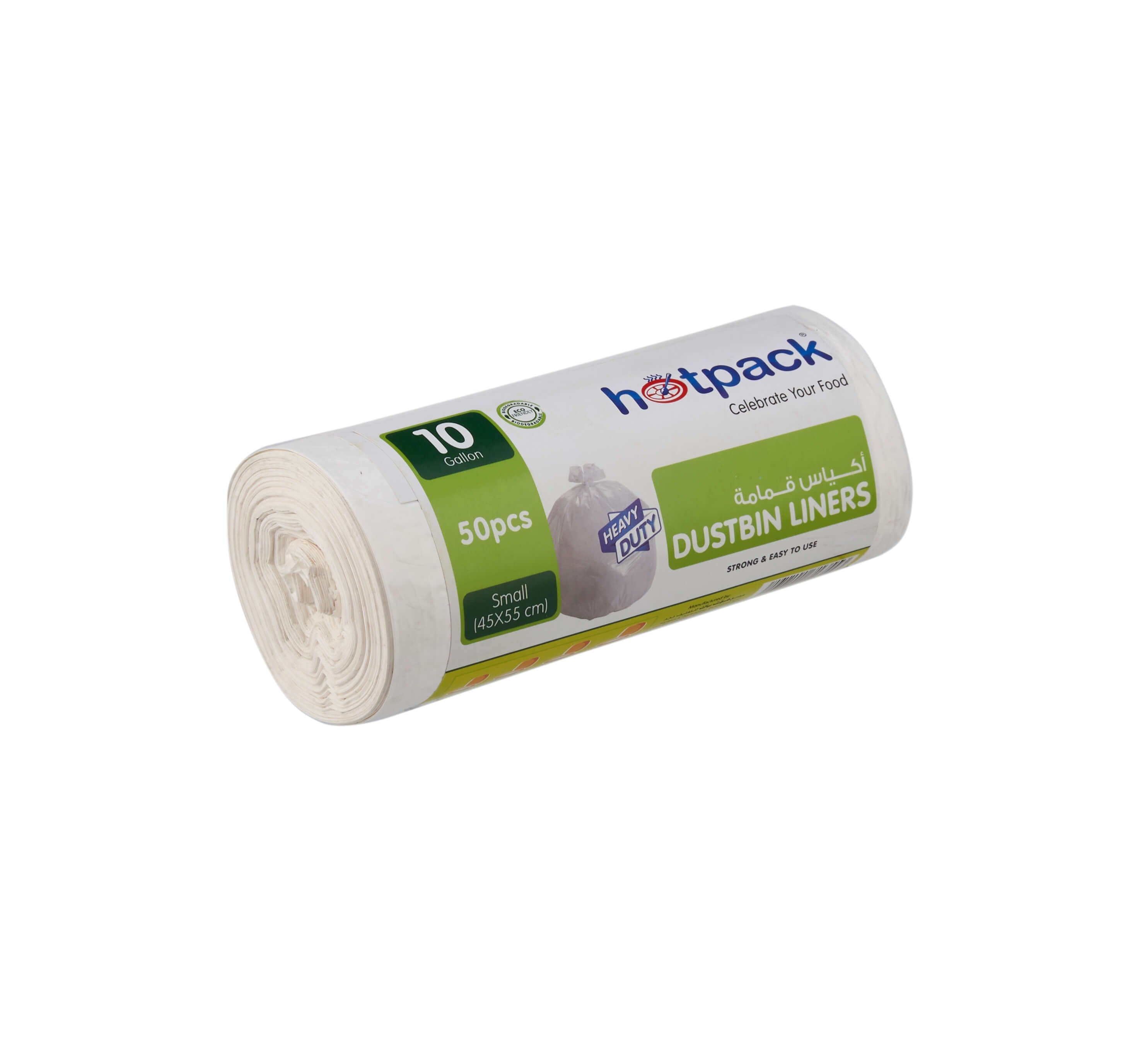 White Dust Bin Bag Roll 45*55 10 gallon - Hotpack Global