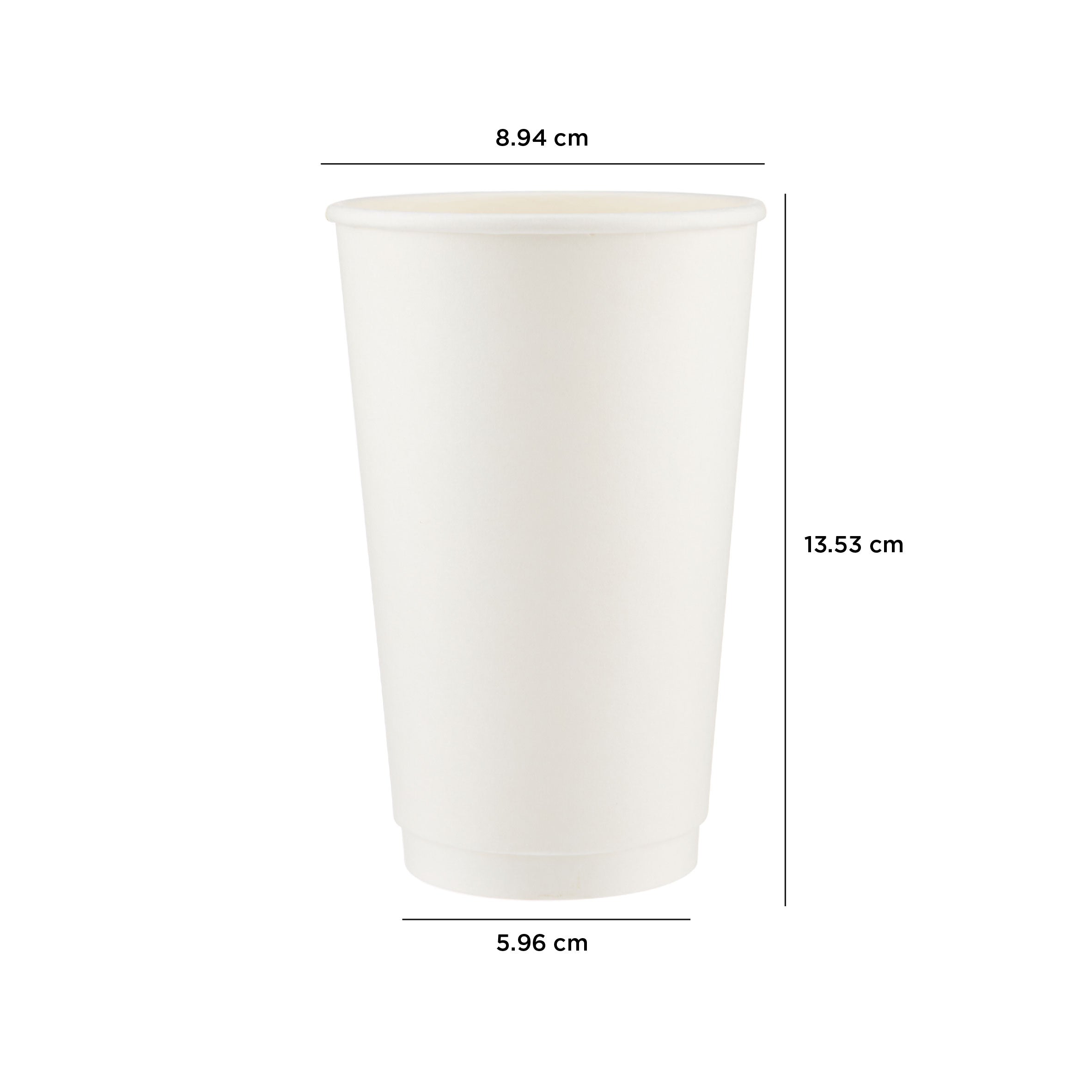 White Double Wall Paper Cups - Hotpack UAE