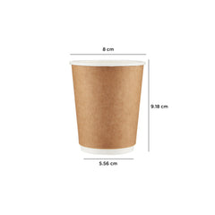Kraft Double Wall Paper Cups - Hotpack UAE