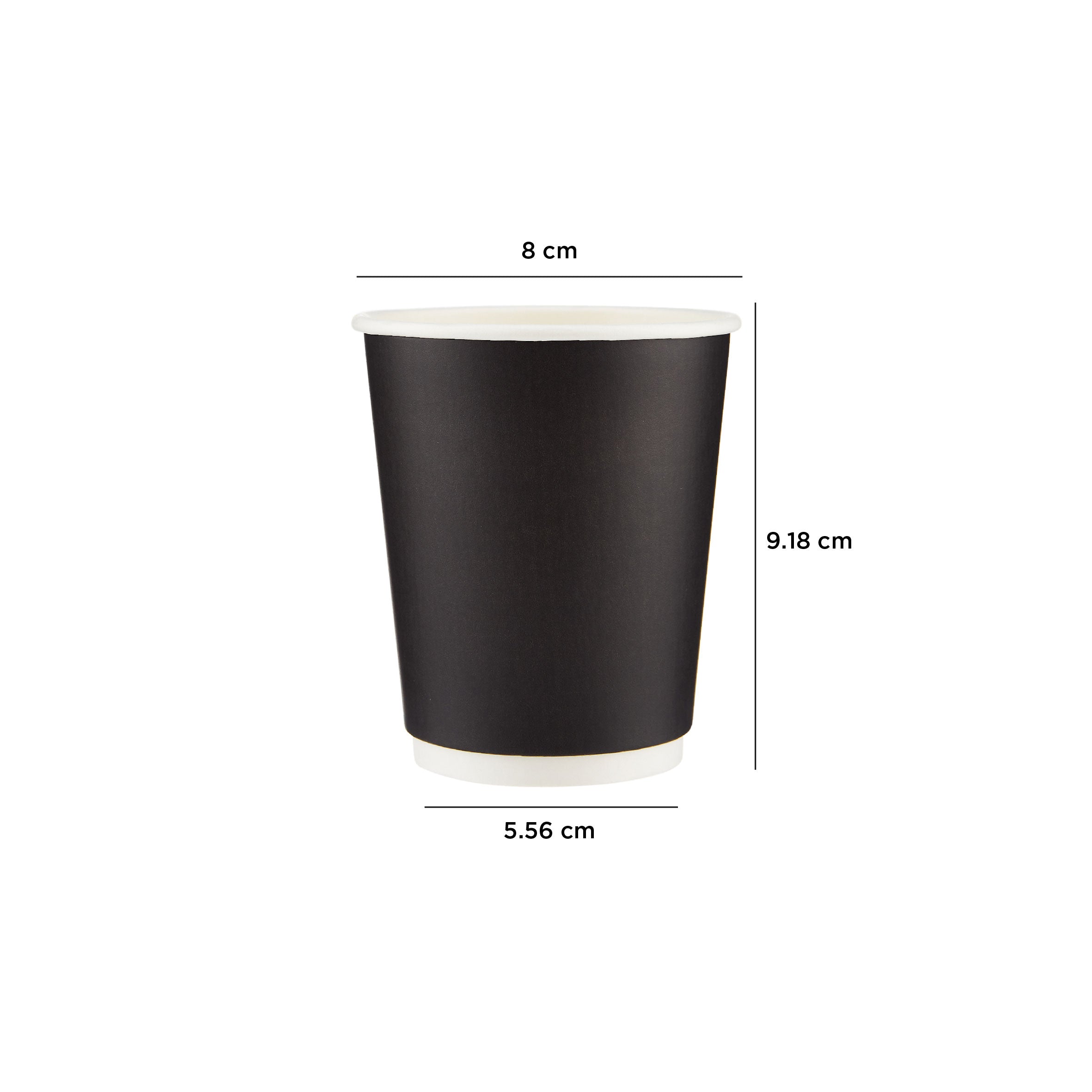 500 Pieces Black Double Wall Paper Cups – Hotpackjordan