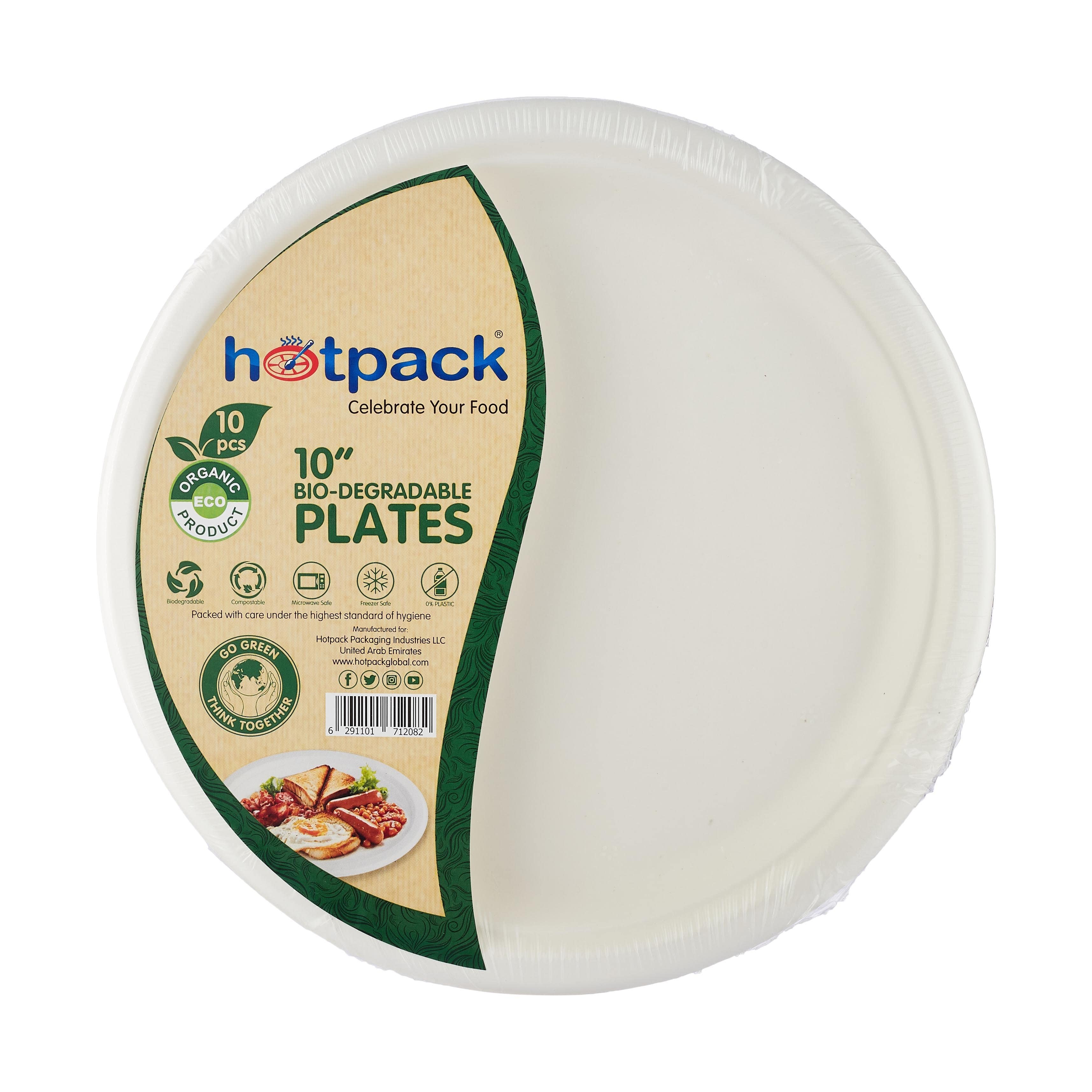 Biodegradable Paper Pulp Plate | 10 Pieces - Hotpack Global