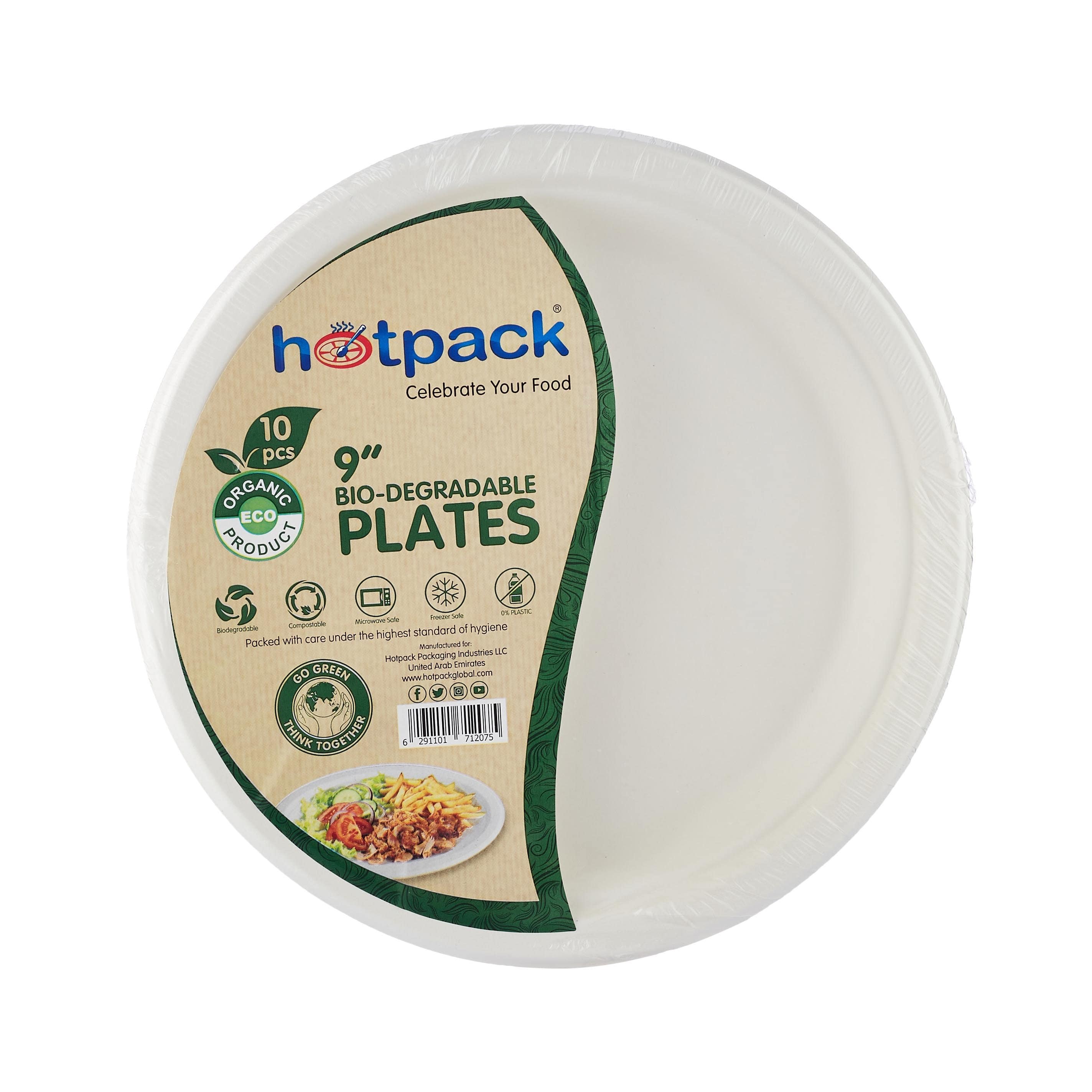 Biodegradable Paper Pulp Plate | 10 Pieces - Hotpack Global