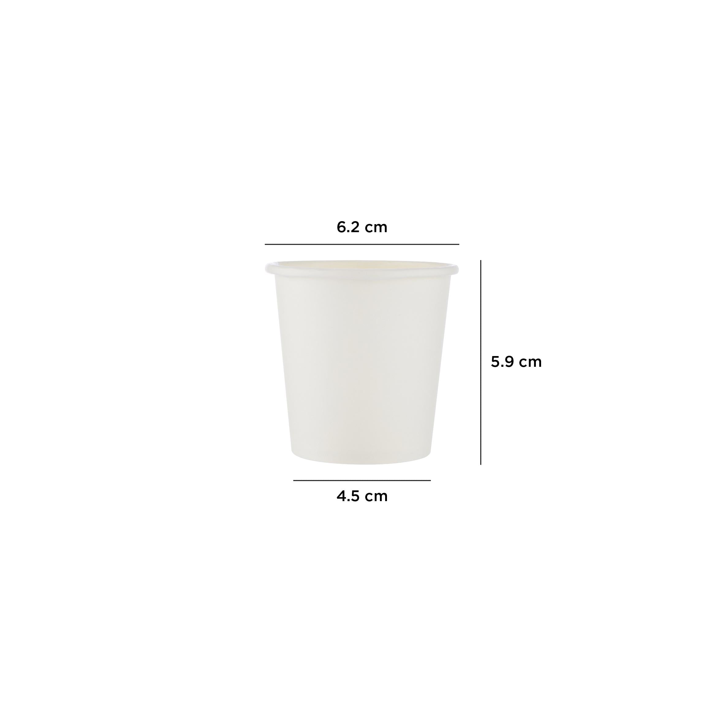 Heavy Duty White Single- Wall Paper Cups