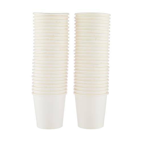 Heavy Duty White Single- Wall Paper Cups set
