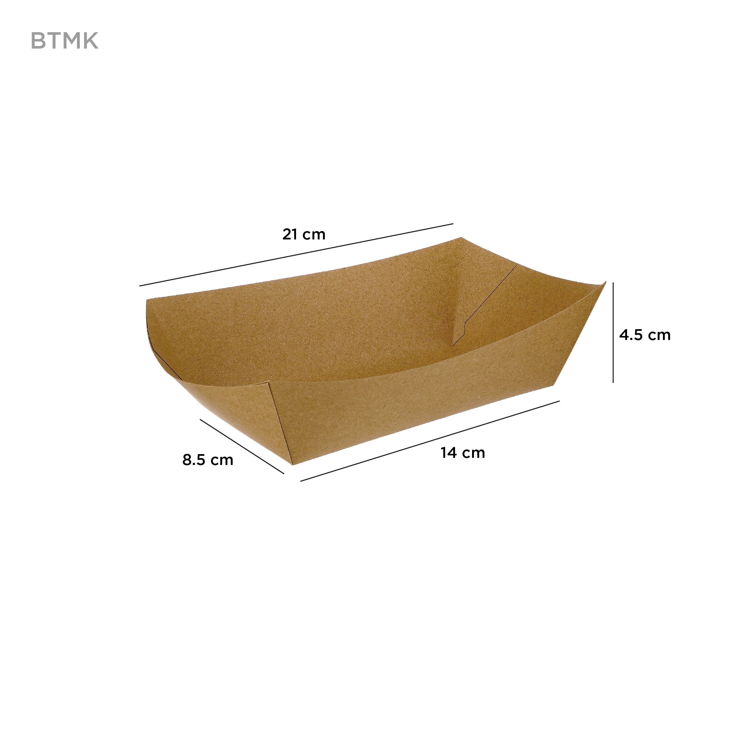 medium paper boat kraft tray sustainable food packaging  - Hotpack global