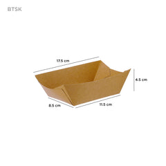 Small paper boat kraft tray  for concession stands - Hotpack global