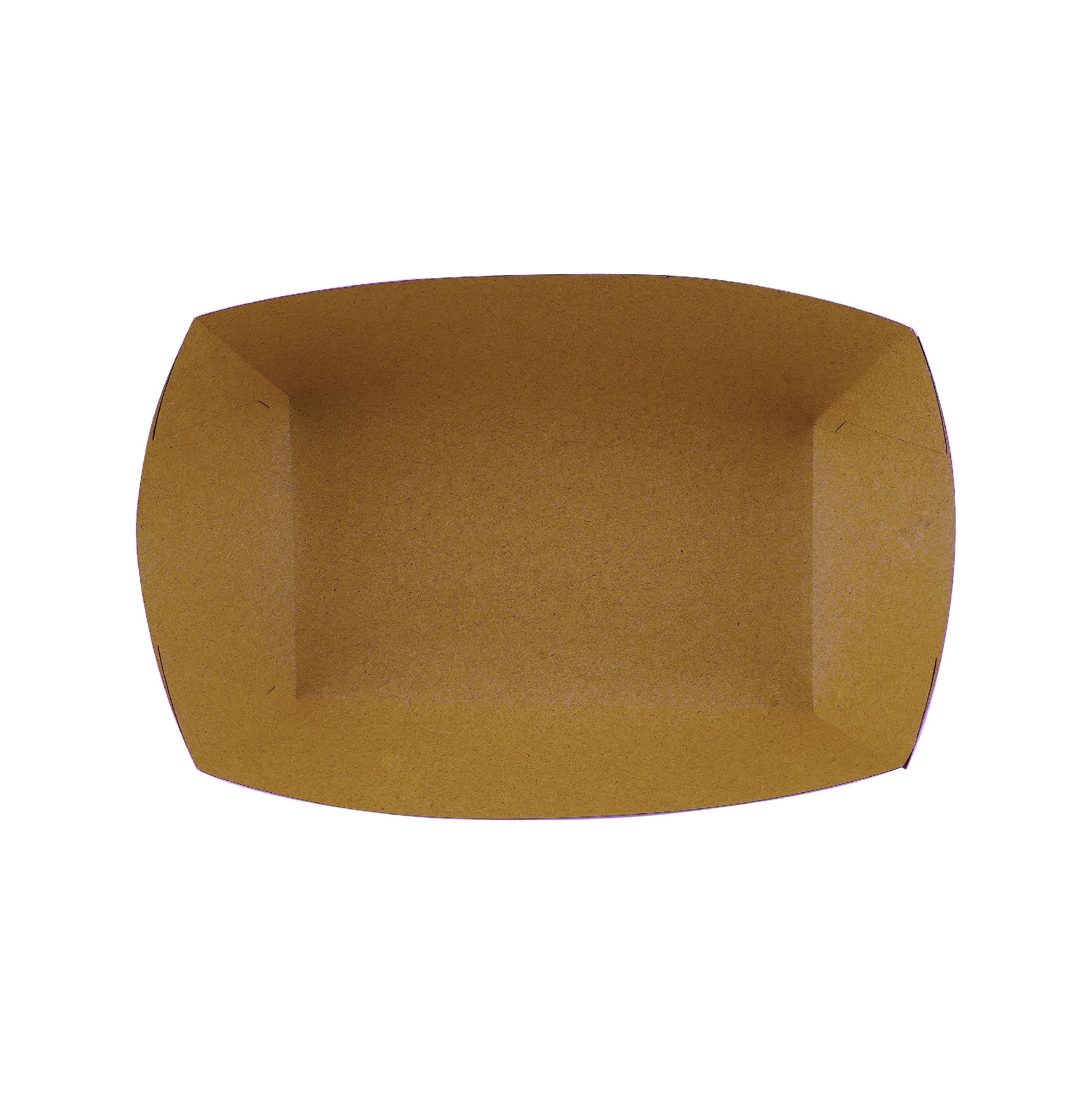 Large paper boat kraft tray sustainable food packaging - Hotpack global