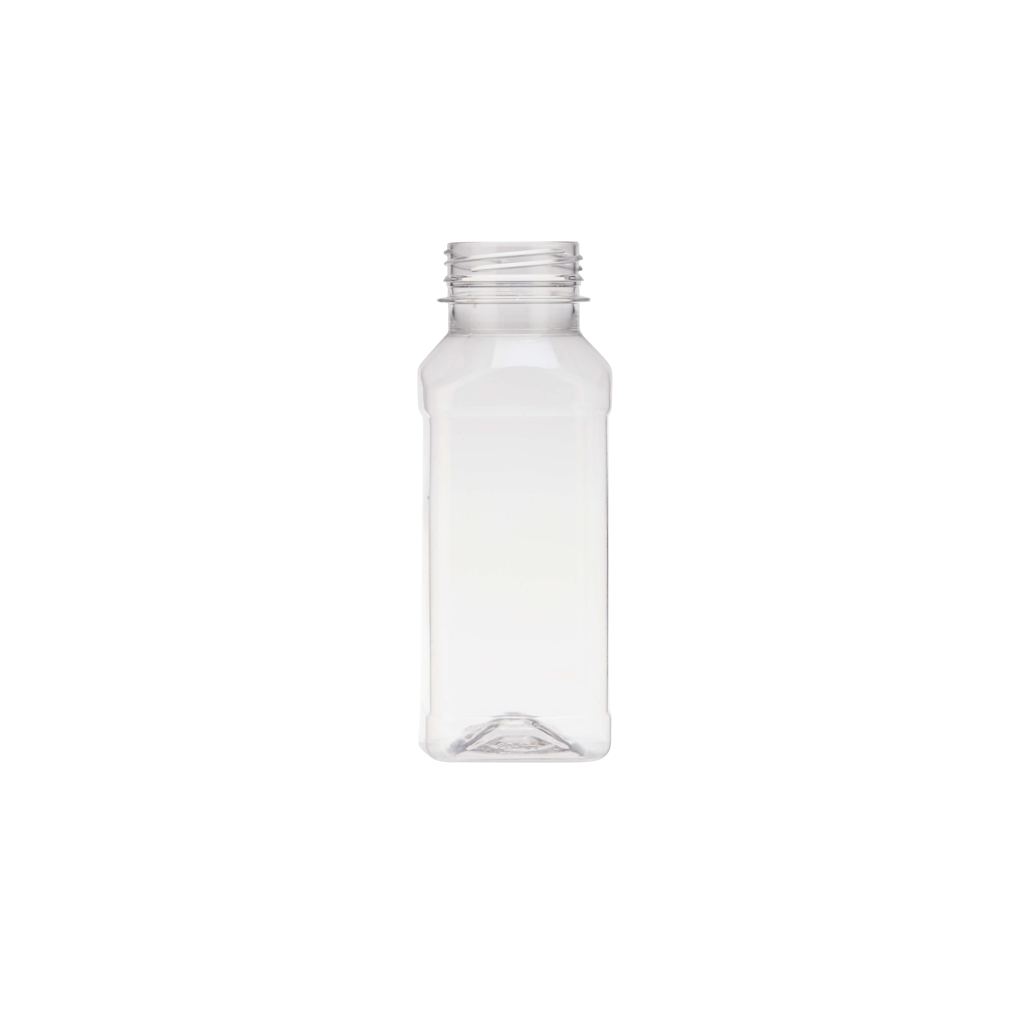 Plastic Square Bottle with Black Cap 250ml - Hotpack Global