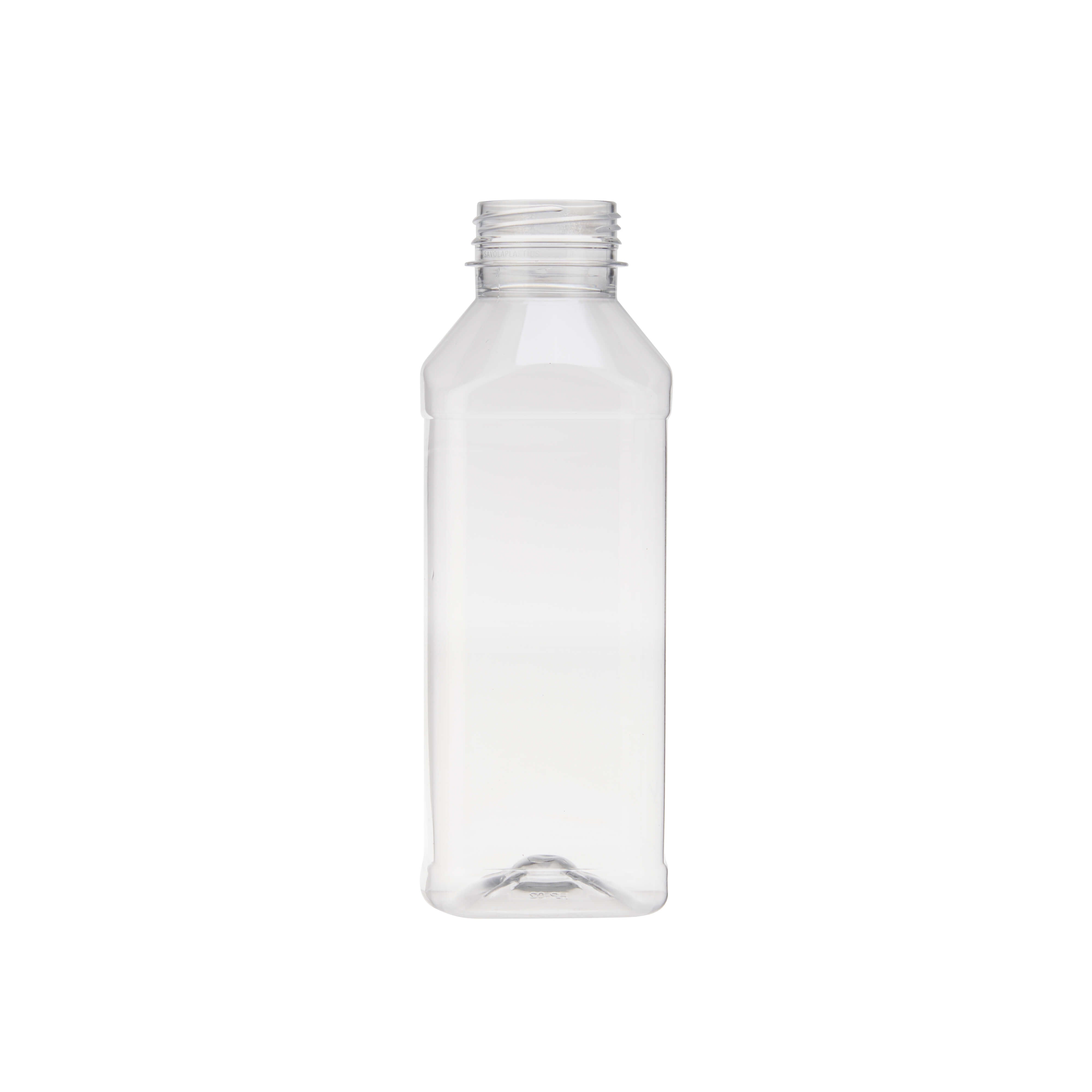 Plastic Square Bottle with Black Cap 500ml - Hotpack Global