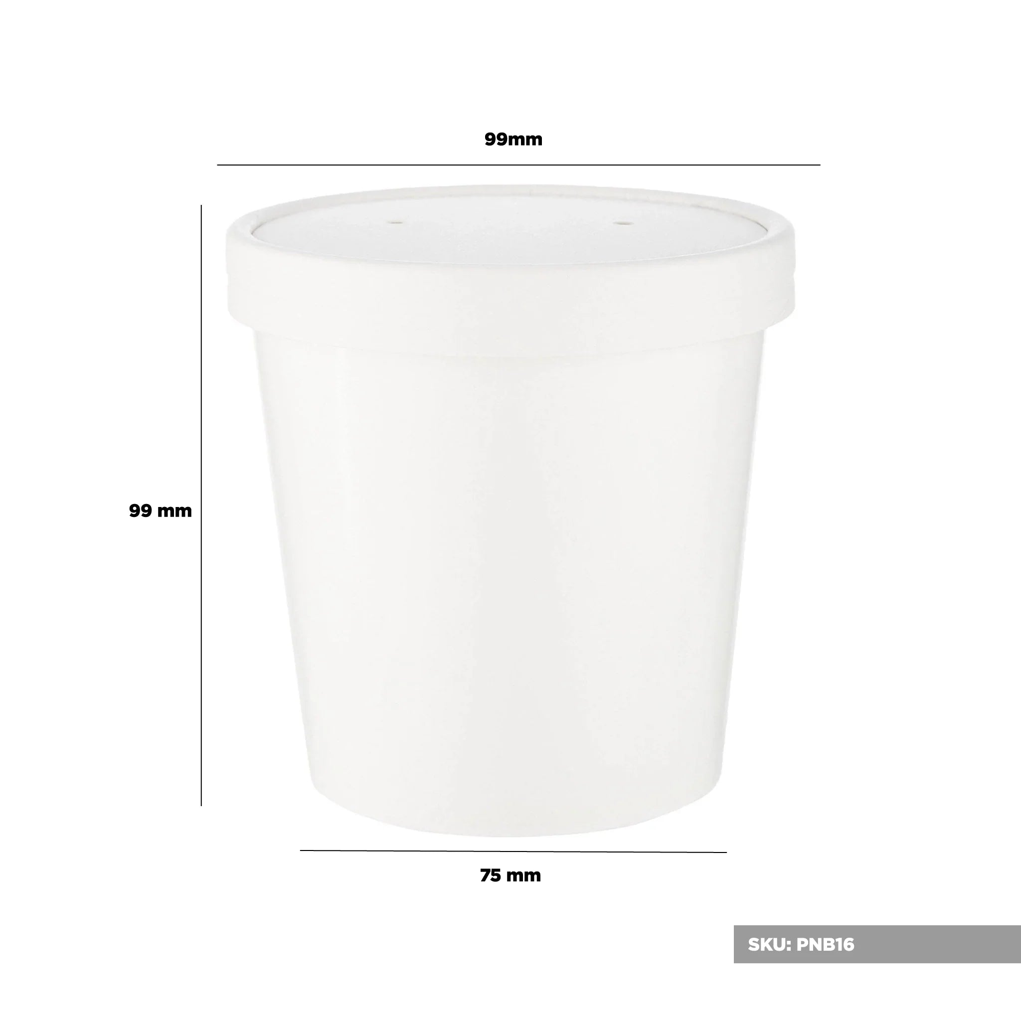 White Paper Noodle Bowl with Paper Lid - hotpackwebstore.com