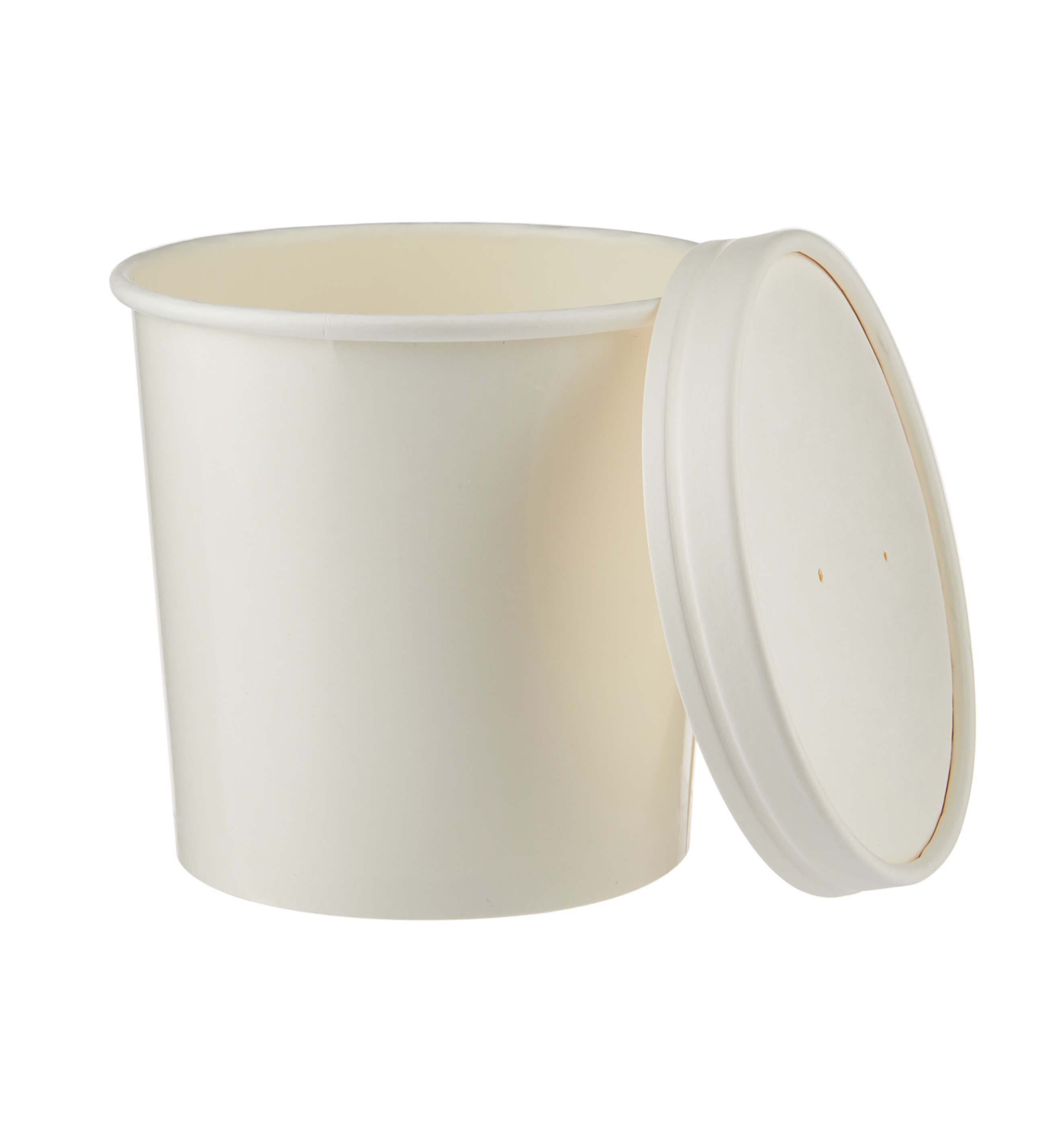 26 Oz White Paper Noodle Bowl with Paper Lid for takeout - Hotpack Global