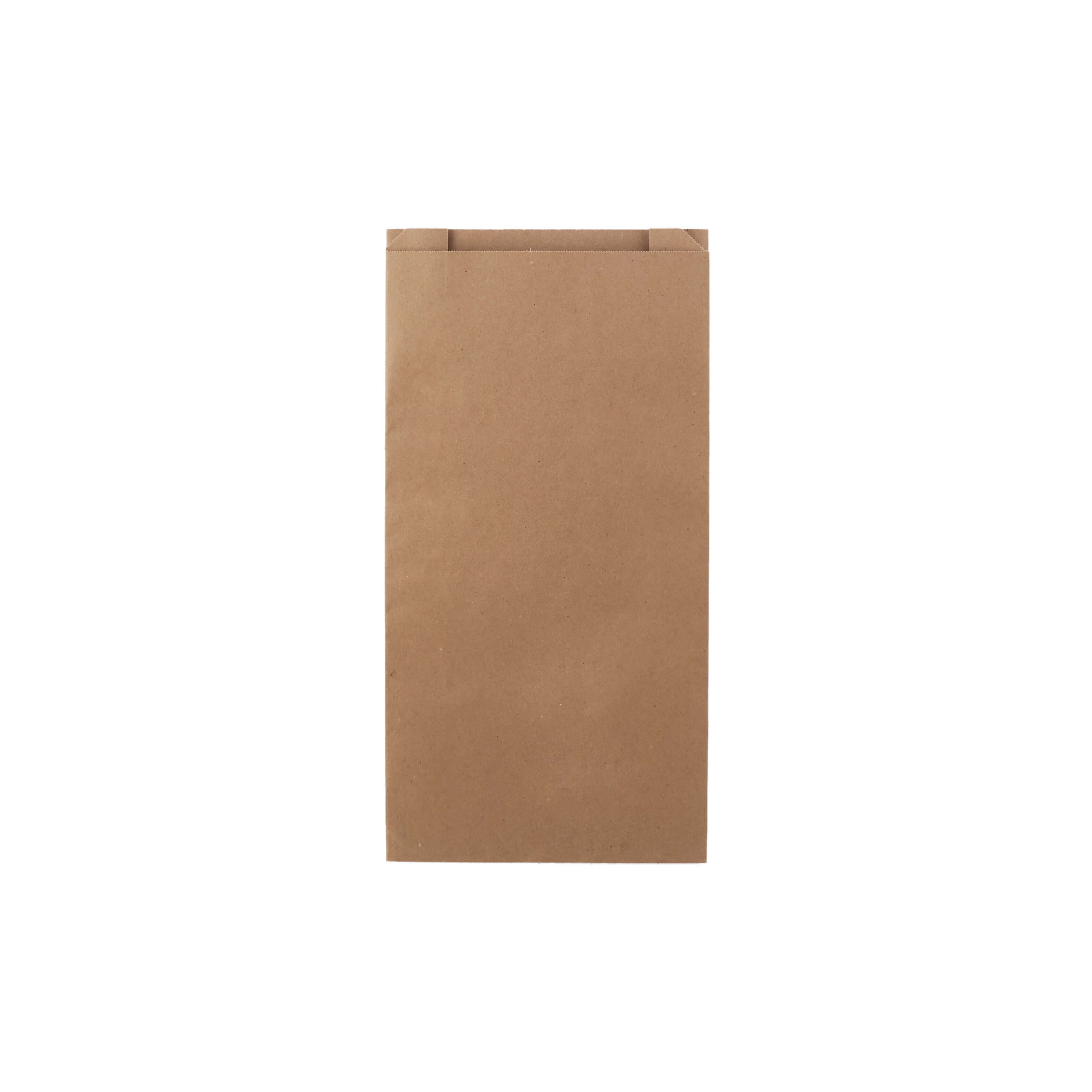 260x100x510 mm Brown Pinch or Flat Bottom Kraft Paper Bags - Hotpack Global